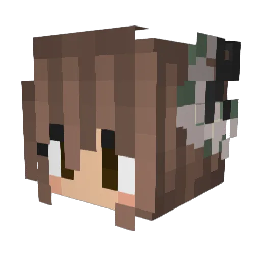 MEK8787 Minecraft avatar head, 3D render