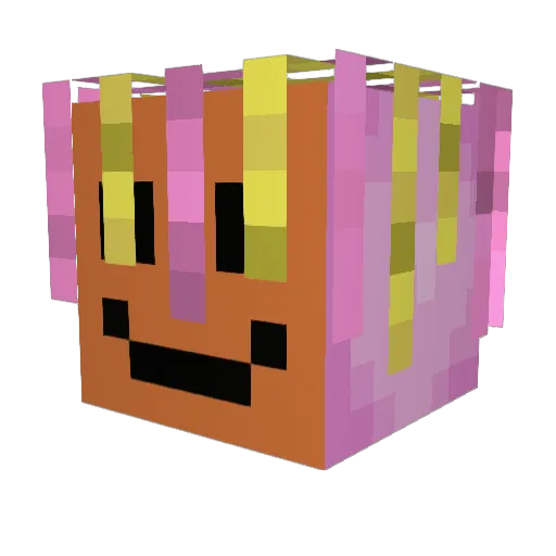 MEKU_ Minecraft avatar head, 3D render