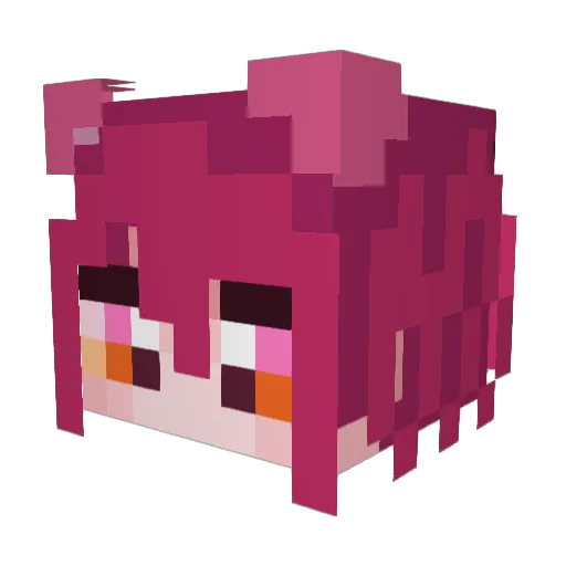 MEKo_NEKO Minecraft avatar head, 3D render