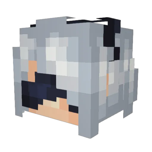 MEL00Y Minecraft avatar head, 3D render