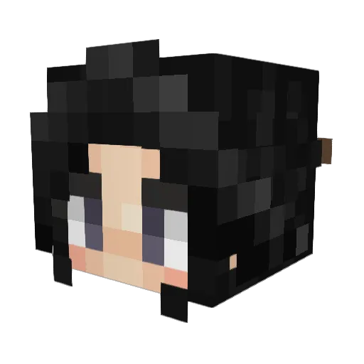 MEL0DY2 Minecraft avatar head, 3D render
