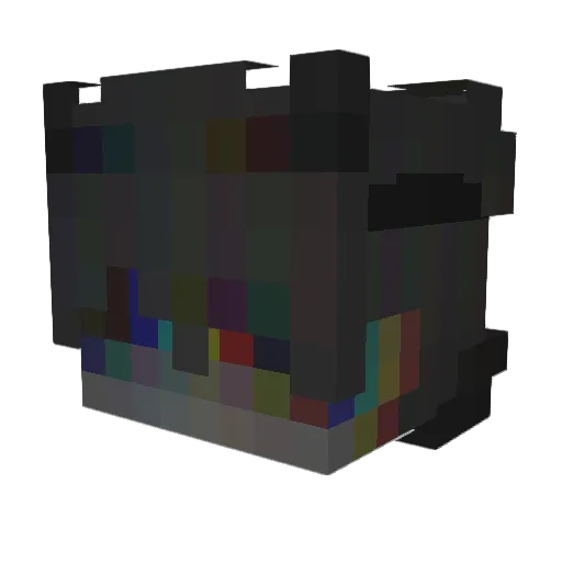 MELANFION Minecraft avatar head, 3D render