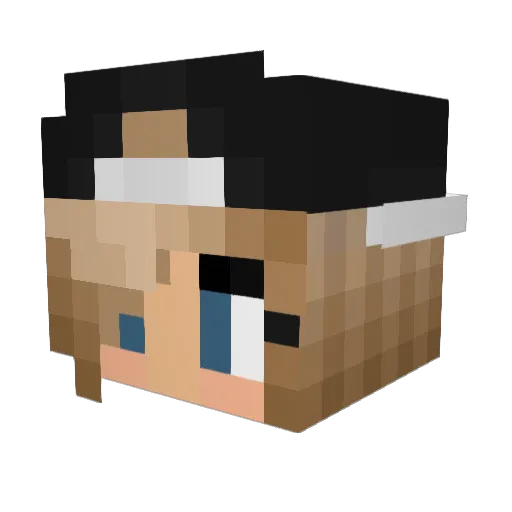 MELANICRAFT1406 Minecraft avatar head, 3D render
