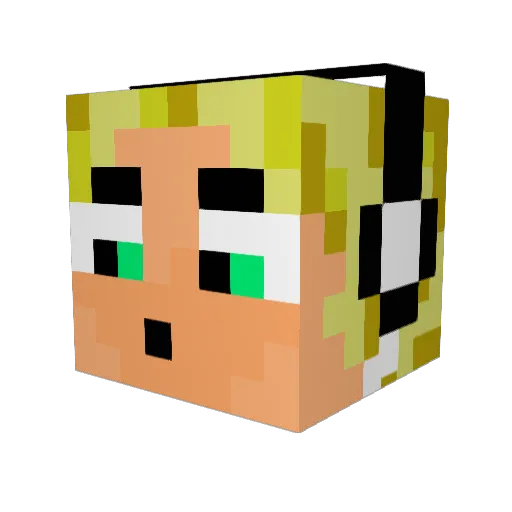 MELFderZWERG Minecraft avatar head, 3D render