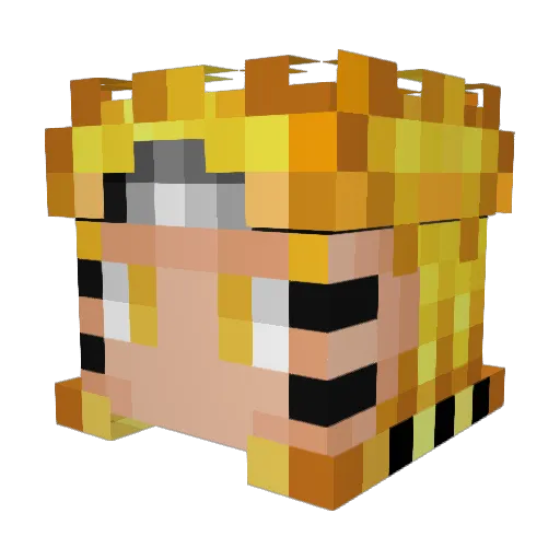 MELINXXX Minecraft avatar head, 3D render