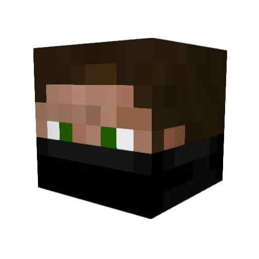MELLOWautomata Minecraft avatar head, 3D render