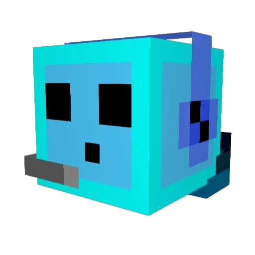 MELONZ_PVP Minecraft avatar head, 3D render
