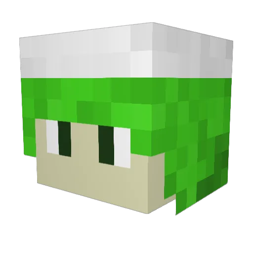 MELON_MANx Minecraft avatar head, 3D render