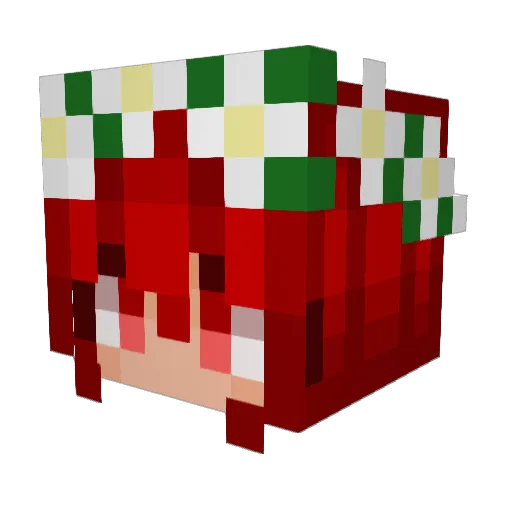 MEL_LIP Minecraft avatar head, 3D render