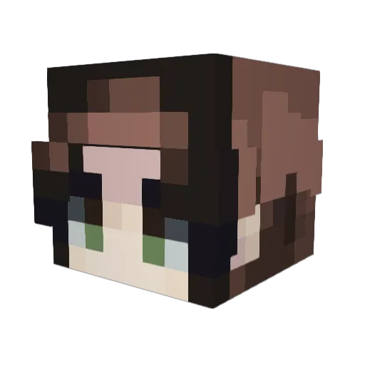 MELatonin6 Minecraft avatar head, 3D render