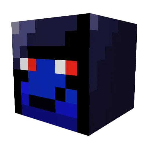MEMES12 Minecraft avatar head, 3D render