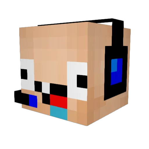 MEME_LORD_52 Minecraft avatar head, 3D render