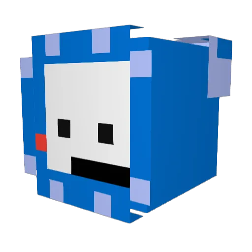 MEMMOA Minecraft avatar head, 3D render