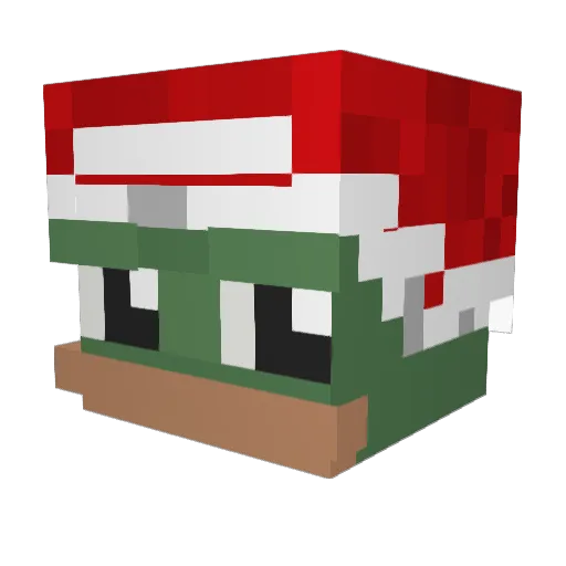 MEMO3213 Minecraft avatar head, 3D render