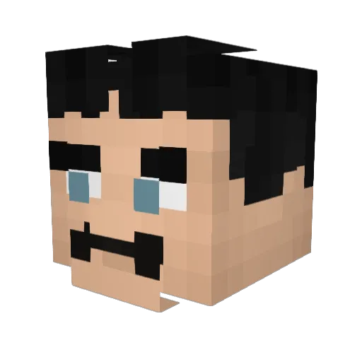 MEMOBABEY Minecraft avatar head, 3D render