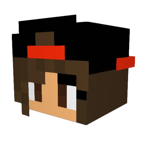 MEMYSELFSQUAD Minecraft avatar head, 3D render