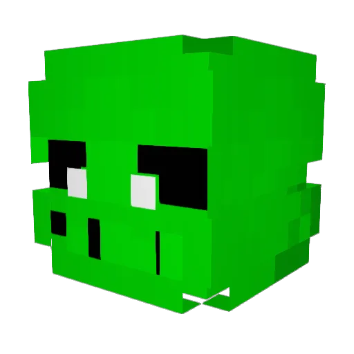 MENDING6199 Minecraft avatar head, 3D render