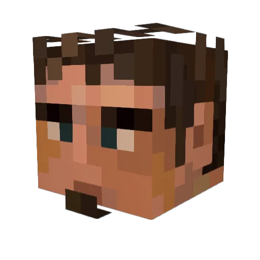 MENENSA Minecraft avatar head, 3D render