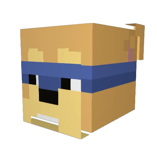 MENGS29 Minecraft avatar head, 3D render