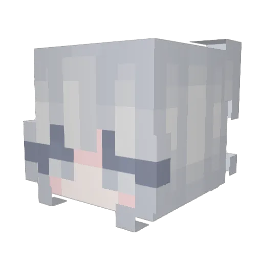 MENGYUJIANG Minecraft avatar head, 3D render