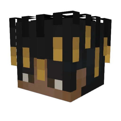 MENLIKEFEARS Minecraft avatar head, 3D render
