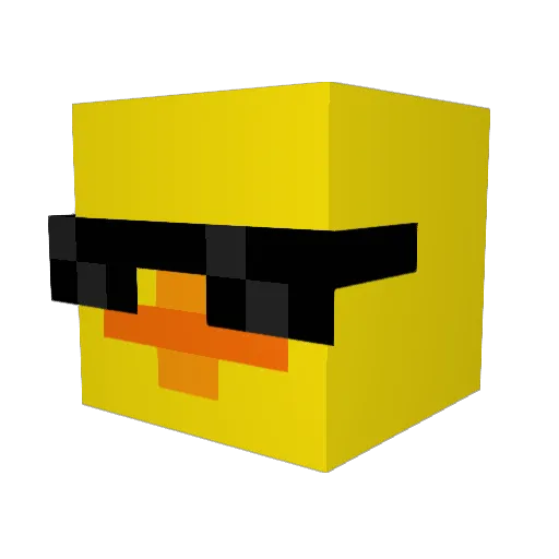 MENTJEZZ Minecraft avatar head, 3D render
