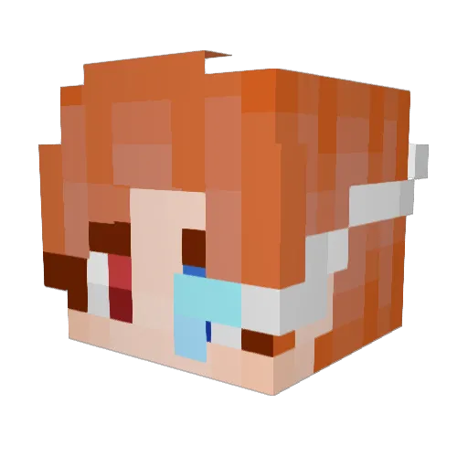 MEOWER500 Minecraft avatar head, 3D render