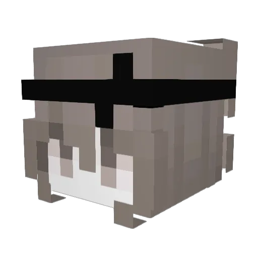MEOWYUQII Minecraft avatar head, 3D render