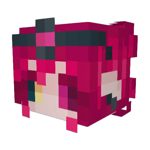 MEOWingsin Minecraft avatar head, 3D render
