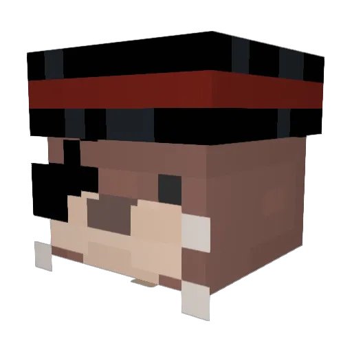 MER0XK Minecraft avatar head, 3D render