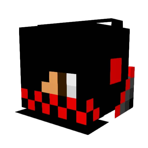 MERAV Minecraft avatar head, 3D render