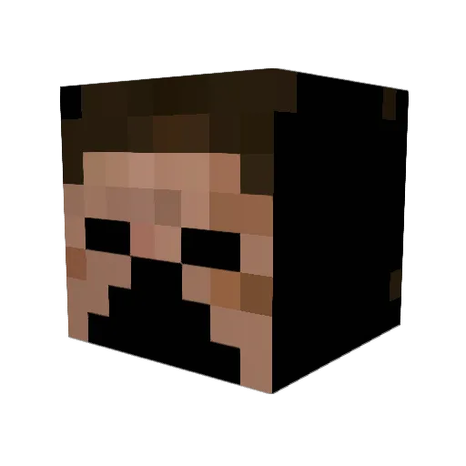 MERLINYOLO Minecraft avatar head, 3D render