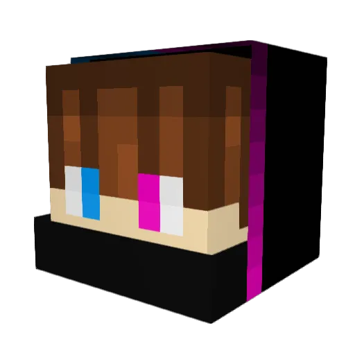 MERTYM Minecraft avatar head, 3D render
