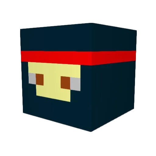 MERT__PVP Minecraft avatar head, 3D render