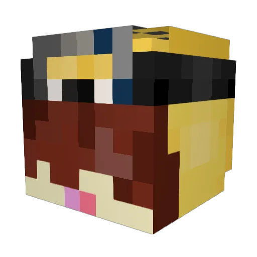 MERTx0202 Minecraft avatar head, 3D render