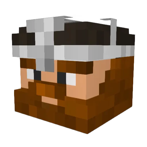 MES0N Minecraft avatar head, 3D render