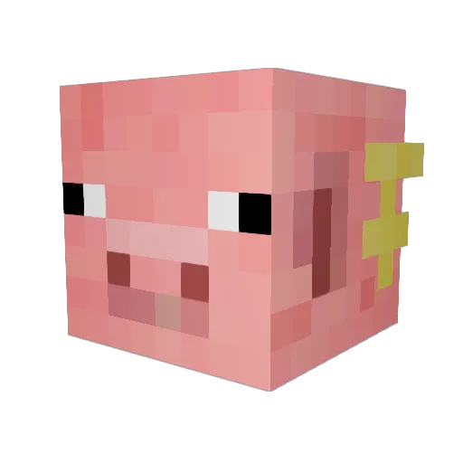 META5075 Minecraft avatar head, 3D render