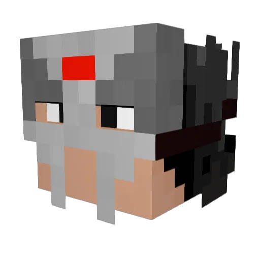 METALFACEBEAN Minecraft avatar head, 3D render