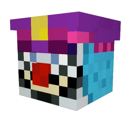 METALMOSHER Minecraft avatar head, 3D render