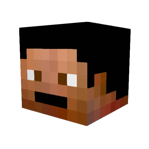 METAR_19 Minecraft avatar head, 3D render