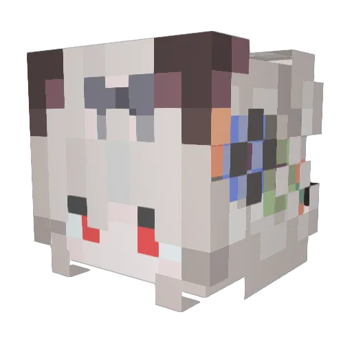 METEOLIKE Minecraft avatar head, 3D render