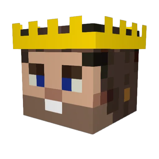 METINMAN Minecraft avatar head, 3D render