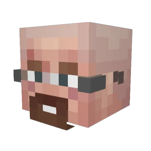 METROXpl Minecraft avatar head, 3D render