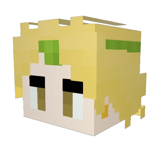 MEVIUS_1003 Minecraft avatar head, 3D render