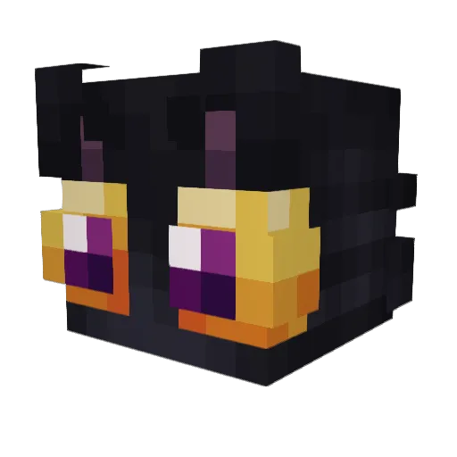 MEW0W Minecraft avatar head, 3D render