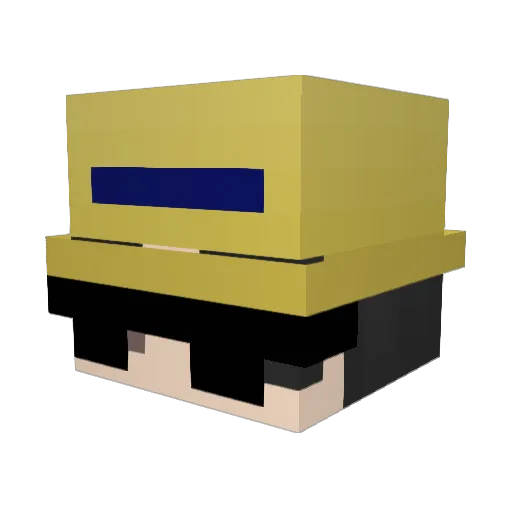MEWRAPAT Minecraft avatar head, 3D render