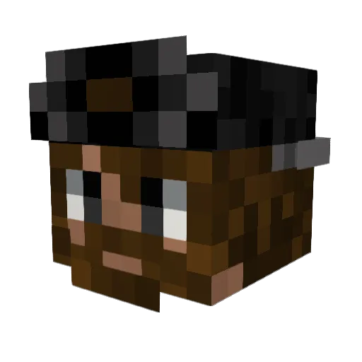 MEXJhonDeere Minecraft avatar head, 3D render