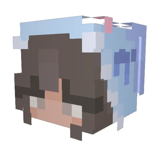 MEY_11 Minecraft avatar head, 3D render