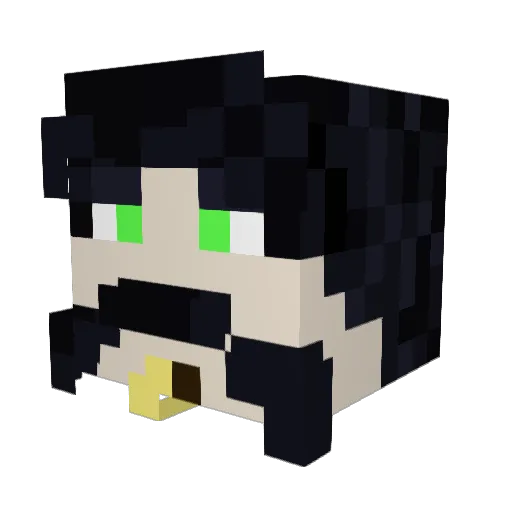 ME__MYSELF__I Minecraft avatar head, 3D render