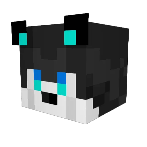 MEisa Minecraft avatar head, 3D render